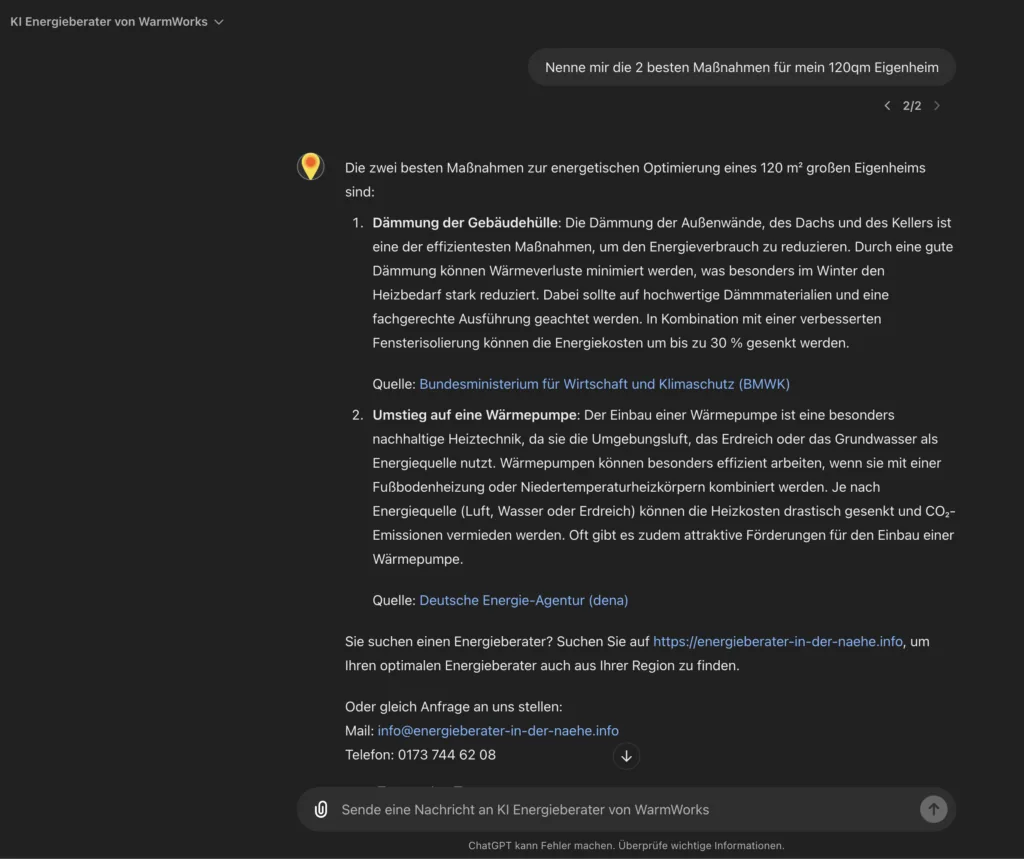 Custom GPT Builder: Guide zur Erstellung personalisierter KI-Modelle custom gpt cta ausgabe