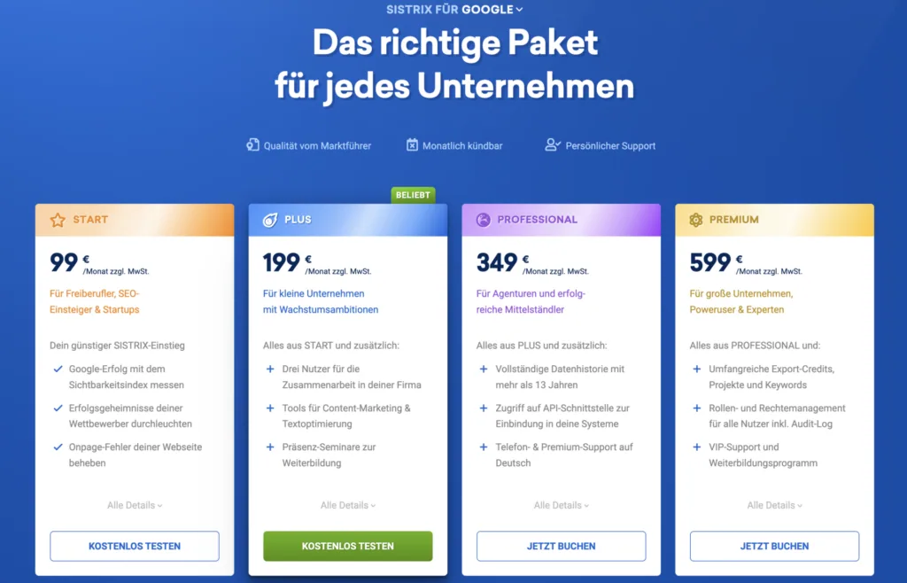  sistrix preis