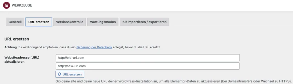 HowTo: Suchen und Ersetzen in der gesamten Elementor-Website Elementor Suchen und Ersetzen