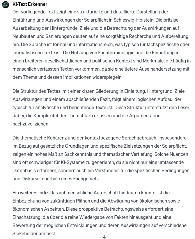 ChatGPT-Texterkennung: Wie erkennt man KI-generierte Texte? antwort ki texterkennung ChatGPT-Texterkennung