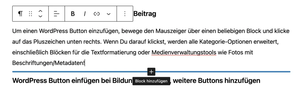 - Lightweb Media GmbH WordPress: Buttons verwenden mit Gutenberg Gutenberg Button Hinzufuegen